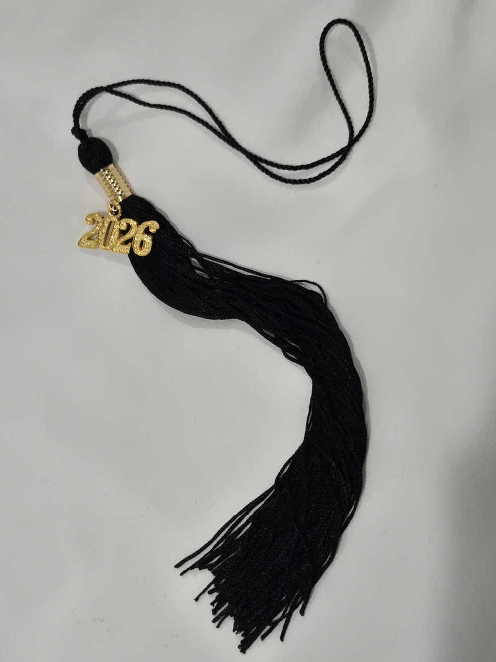 2026 Black Graduation Tassel With Gold Charm